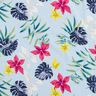 Fiori tropicali in tessuto di cotone – azzurro,  thumbnail number 2