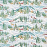 tessuto arredo gobelin Paesaggio invernale – avorio/turchese chiaro,  thumbnail number 1