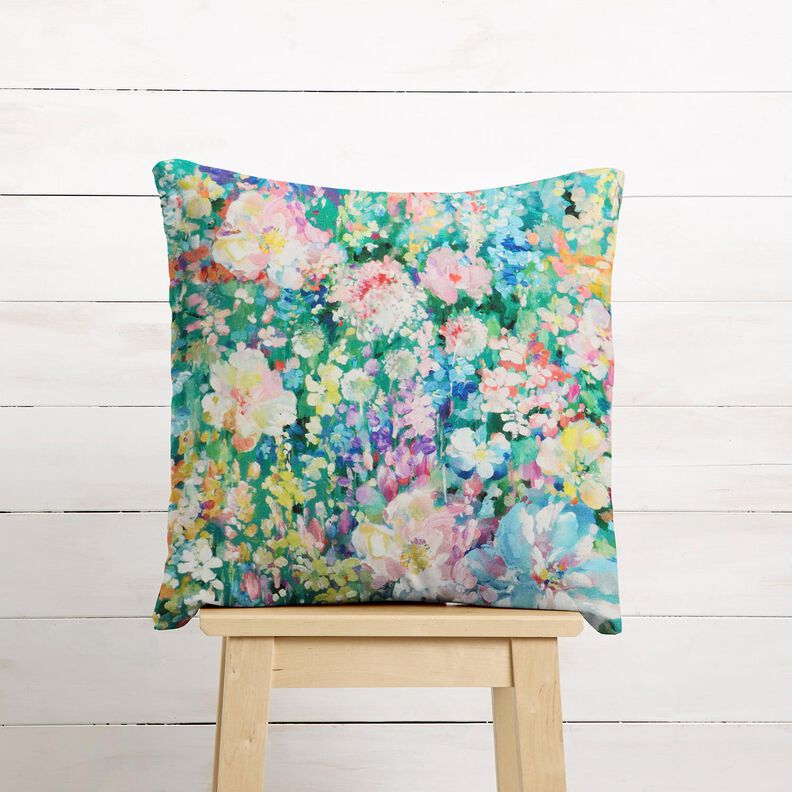 tessuto arredo tessuti canvas Quadri di fiori – verde/rosa,  image number 8