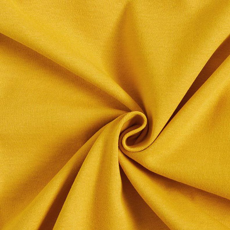 GOTS tessuto per bordi e polsini in cotone | Tula – giallo curry,  image number 1