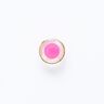 bottone con gambo e bordo dorato [ Ø 11 mm ] – pink/oro,  thumbnail number 1
