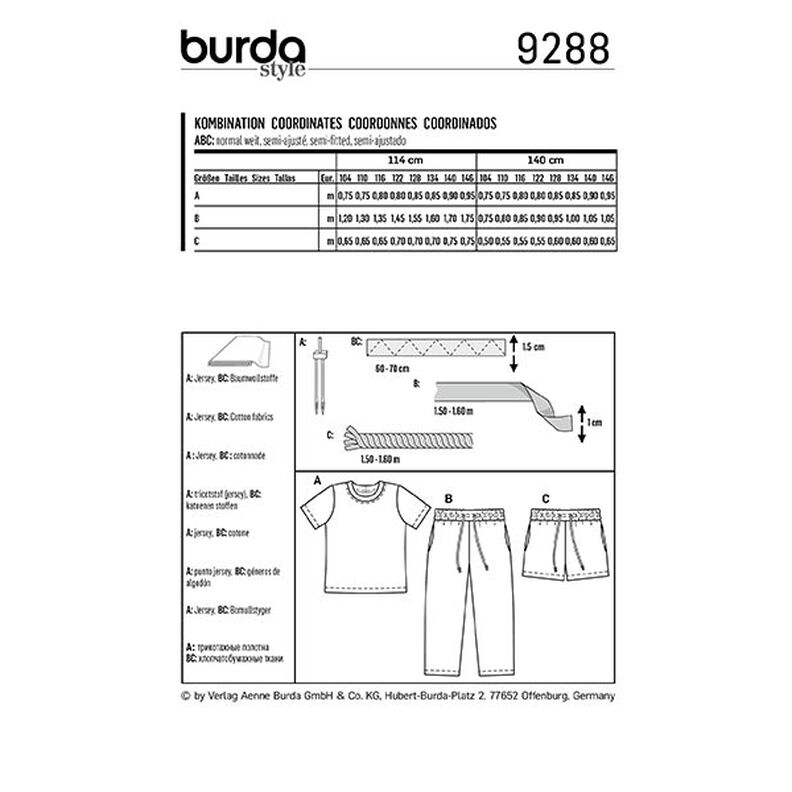 camicia, Burda 9288 | 104-146,  image number 11