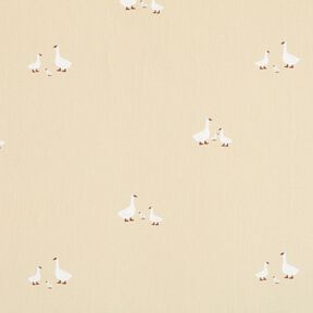 popeline di cotone Famiglia di oche – beige chiaro, 