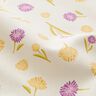 tessuto arredo mezzo panama Piccoli fiori primaverili – bianco lana/giallo vaniglia,  thumbnail number 2
