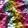 jersey laminato Arcobaleno di scaglie di sirena – nero/mix di colori,  thumbnail number 2