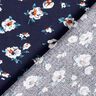Tessuto in viscosa con pioggia floreale – blu notte,  thumbnail number 4