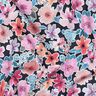 popeline di cotone fiori | Poppy Fabrics – nero-azzurro,  thumbnail number 2