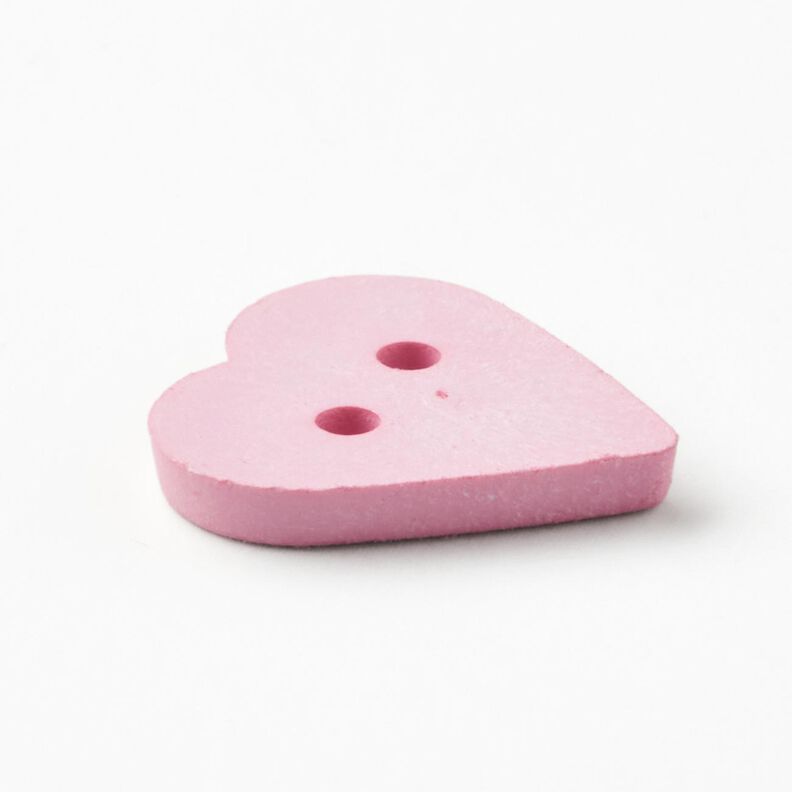 Bottone a forma di cuore [Ø 15 mm] – rosa,  image number 3