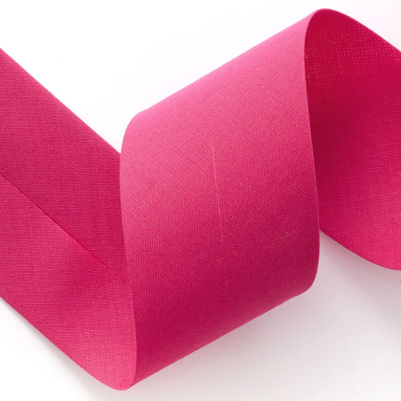 Nastro in sbieco Polycotton [50 mm] – rosa fucsia acceso,  image number 2