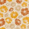 tessuto arredo mezzo panama fiori imponenti – terracotta/naturale,  thumbnail number 1