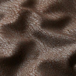 tessuto da tappezzeria similpelle Pamero – marrone scuro, 