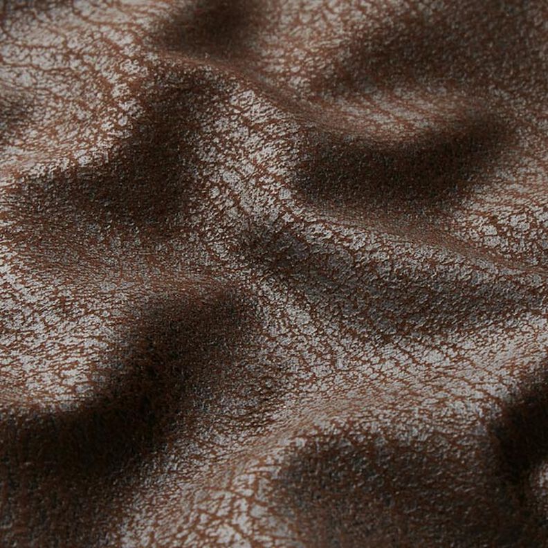 tessuto da tappezzeria similpelle Pamero – marrone scuro,  image number 2