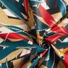 cotone rivestito Foglie delicate – rosso carminio/petrolio,  thumbnail number 4