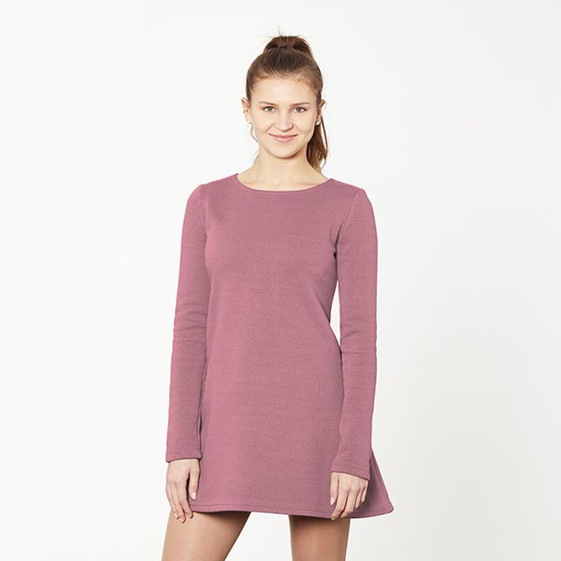 French terry leggero tinta unita – rosa antico scuro, image number 6