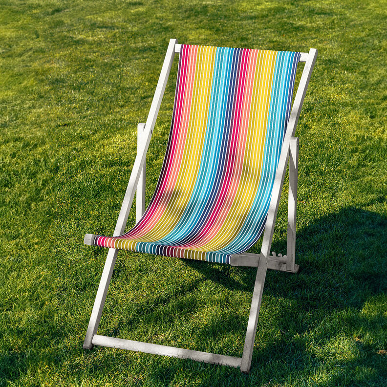 Outdoor Tessuto per sedia a sdraio Righe longitudinali 44 cm – turchese,  image number 4