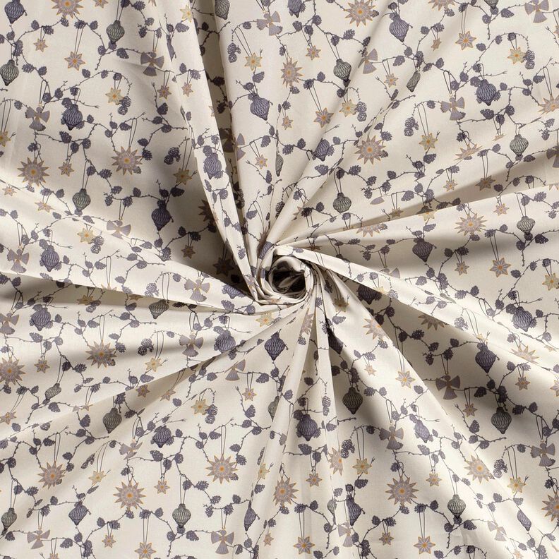 tessuto in cotone popeline Decorazioni scandinave per l'albero – beige chiaro, image number 3
