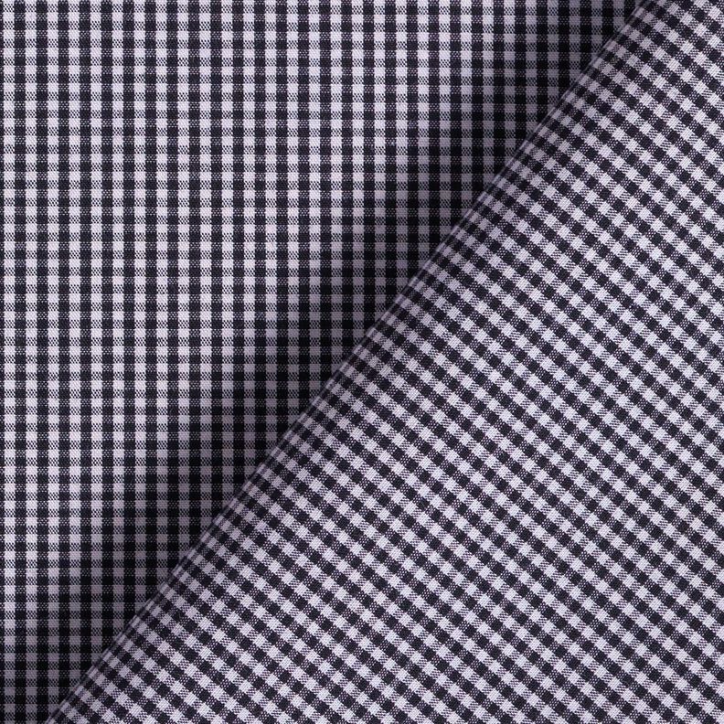 Tessuto per camicia a quadri piccoli – nero/azzurro, image number 4