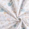 popeline di cotone Coniglietti sul prato – bianco/mandorla,  thumbnail number 3
