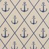 tessuto arredo mezzo panama Ancora classica – naturale/blu marino,  thumbnail number 1