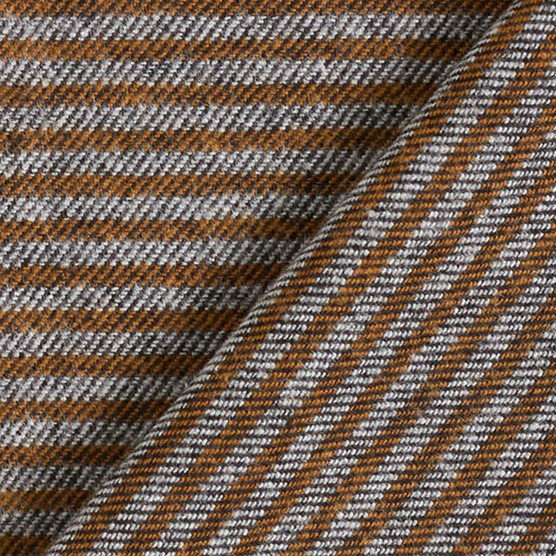 Tessuto a strisce per pantaloni – caramello/grigio, image number 4