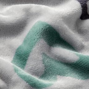 Morbido pile Grandi cuori – grigio argento/verde scuro, 