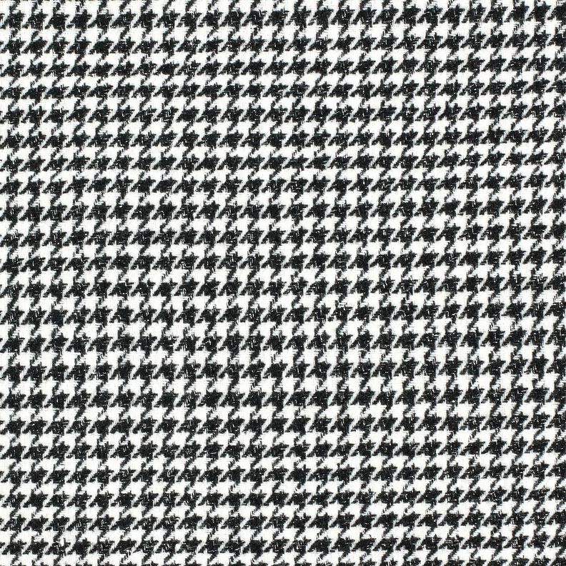 tessuto per cappotti misto lana Pied de poule glitterato – nero/bianco lana,  image number 1
