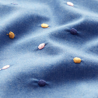chambray pois ricamati – colore blu jeans, 