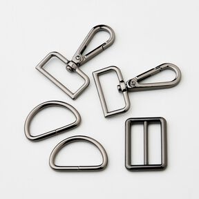 accessori per borse set [ 5-pezzi | 32 mm] &ndash; antracite, 