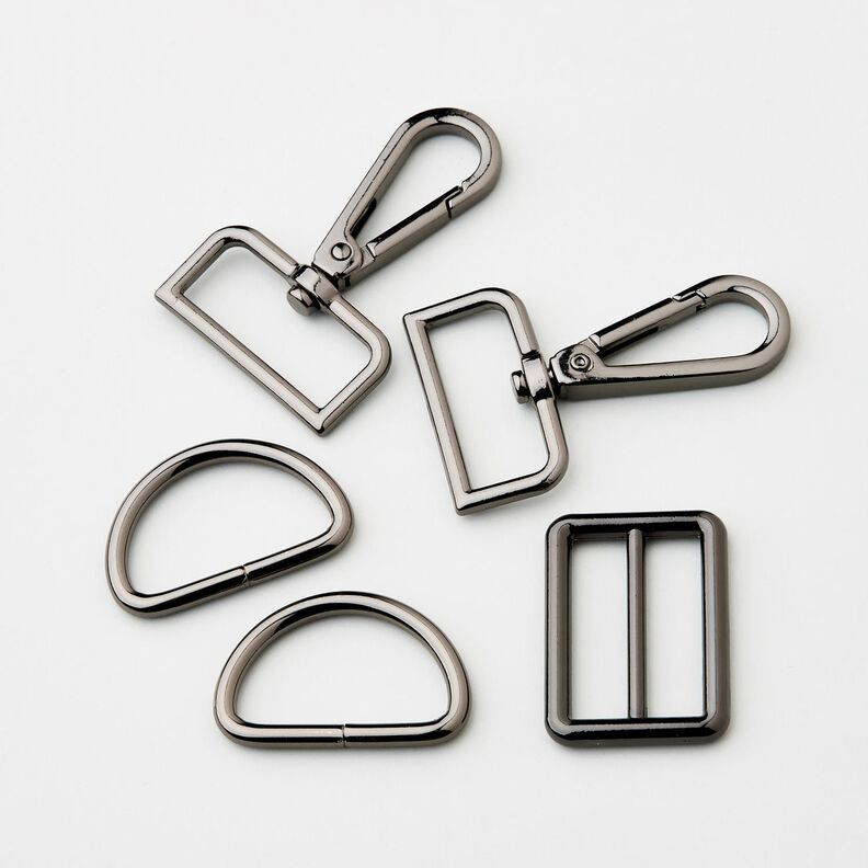 accessori per borse set [ 5-pezzi | 32 mm] &ndash; antracite,  image number 1