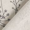 tessuto arredo mezzo panama fiori disegnati – naturale/marrone scuro,  thumbnail number 4
