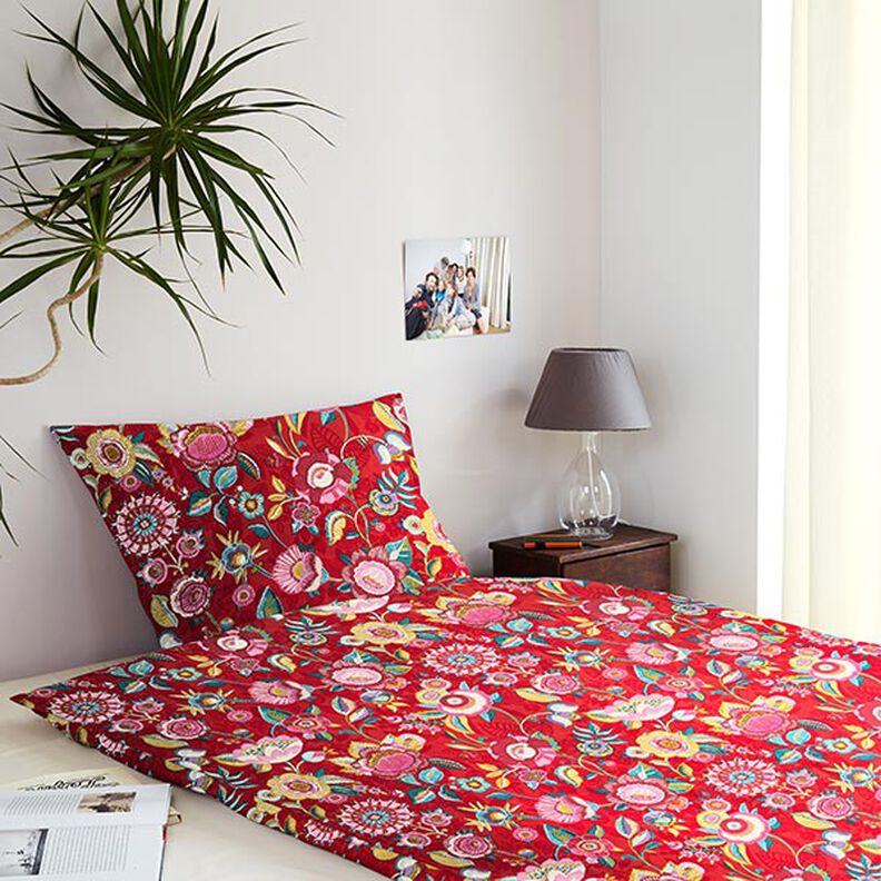 tessuto in cotone cretonne Fiori maculati – peperoncino,  image number 8