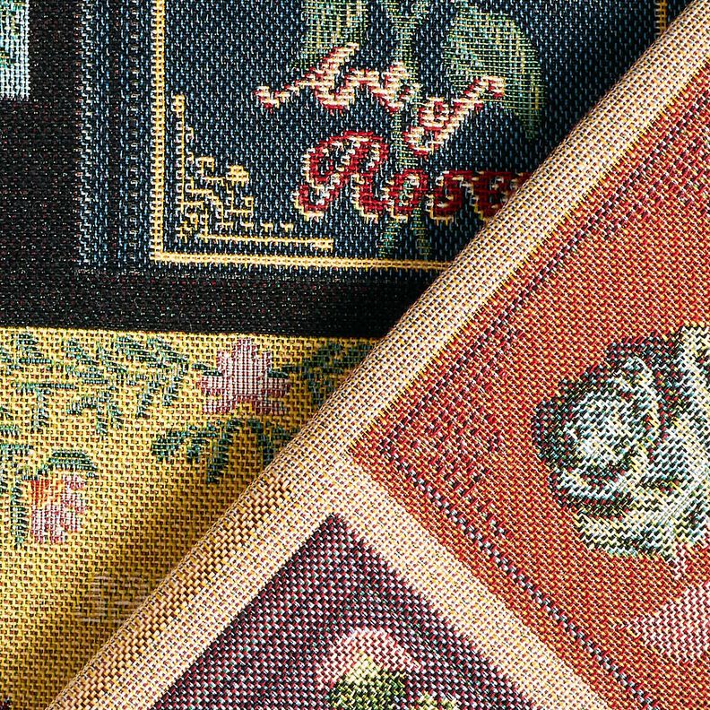 tessuto arredo gobelin Copertina del libro – nero/rosso merlot,  image number 4