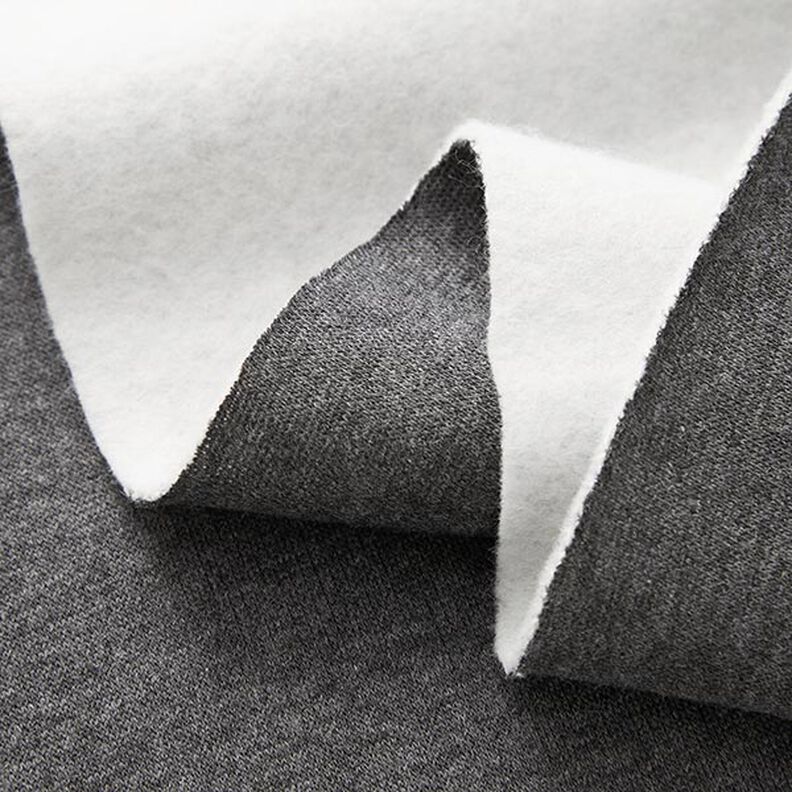 felpa mélange garzata – grigio scuro, image number 4