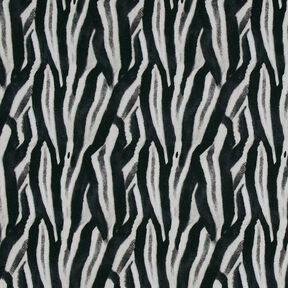 Stampa digitale zebrata spazzolata French Terry – nero/argento, 