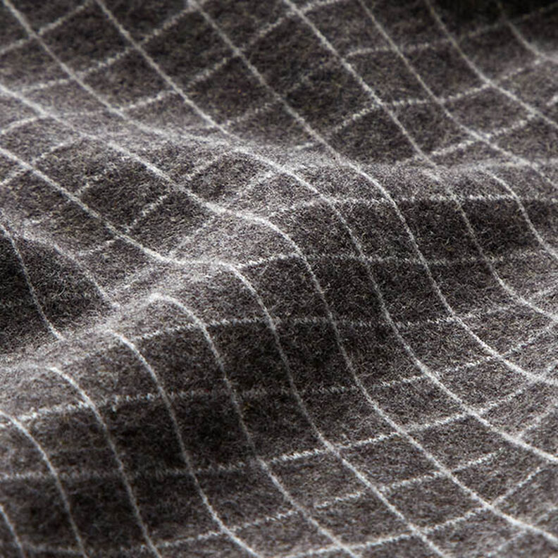 maglia jacquard garzata, quadri – grigio scuro,  image number 3