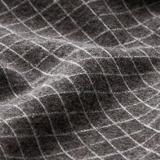 maglia jacquard garzata, quadri – grigio scuro, 