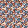 tessuto in cotone popeline piccoli fiori – indaco/rosa antico chiaro,  thumbnail number 1