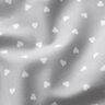 Popeline di cotone biologico con cuori sparsi – grigio chiaro,  thumbnail number 2