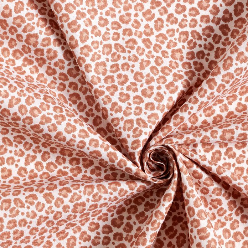 tessuto in cotone cretonne motivo leopardato piccolo – avorio/rame,  image number 3