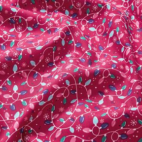 tessuto in cotone popeline Catenas di luci – porpora/azzurro, 