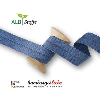 fettuccia bio Edge Me [ 3,2 cm ] | Albstoffe – blu colomba, 