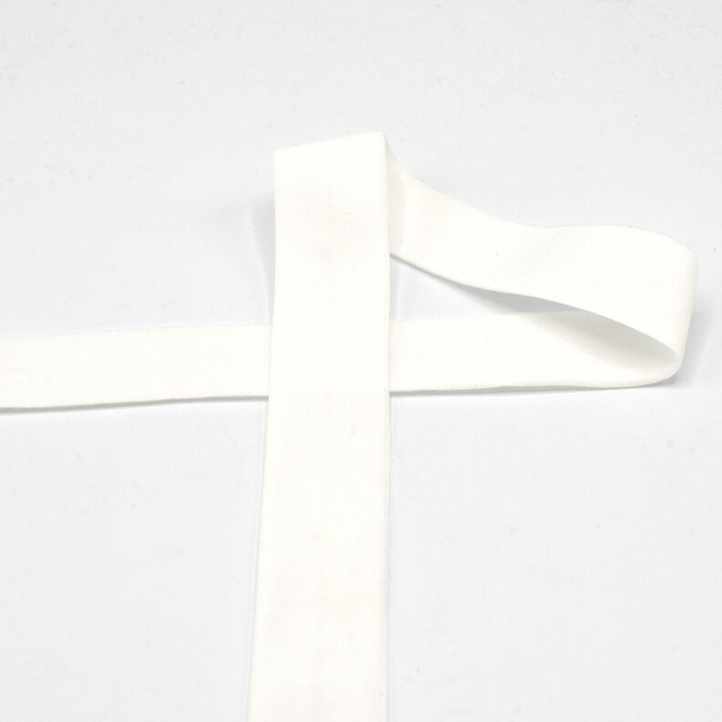 Fettuccia elastica (piega in gomma) opaca [20 mm] – bianco,  image number 1