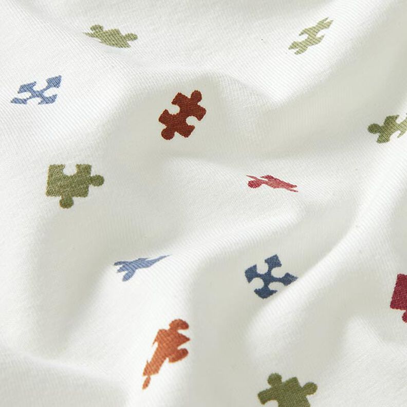 jersey di cotone pezzi del puzzle – bianco lana,  image number 2