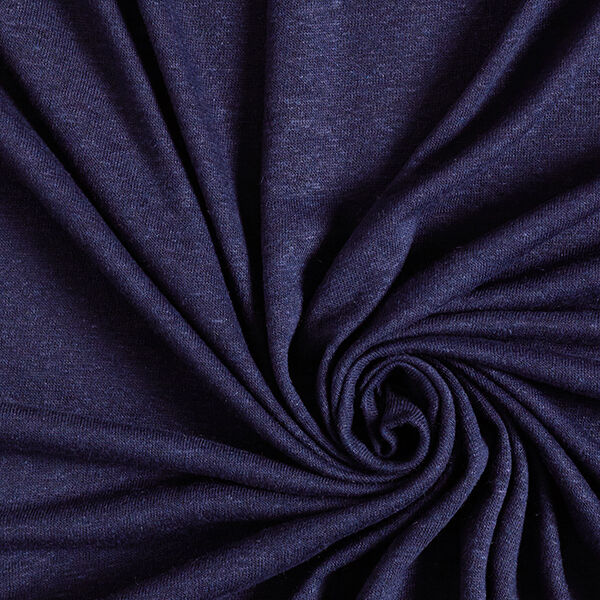 misto lino viscosa tessuto in maglia fine – blu marino,  image number 1