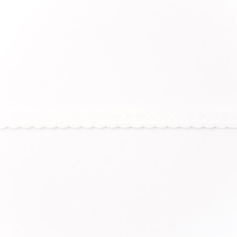 Fettuccia elastica pizzo [12 mm] – bianco,  image number 1
