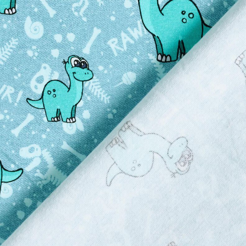 jersey di cotone Dinosauri e fossili | Glitzerpüppi – azzurro/menta piperita,  image number 4