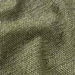 tessuto da tappezzeria ciniglia mélange – verde oliva scuro/grigio argento, 