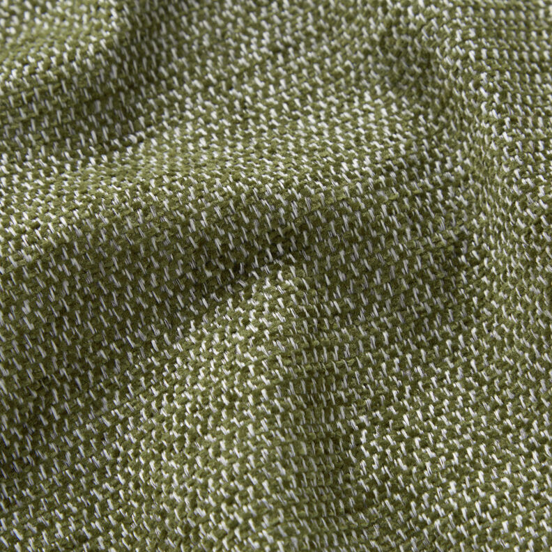 tessuto da tappezzeria ciniglia mélange – verde oliva scuro/grigio argento,  image number 2