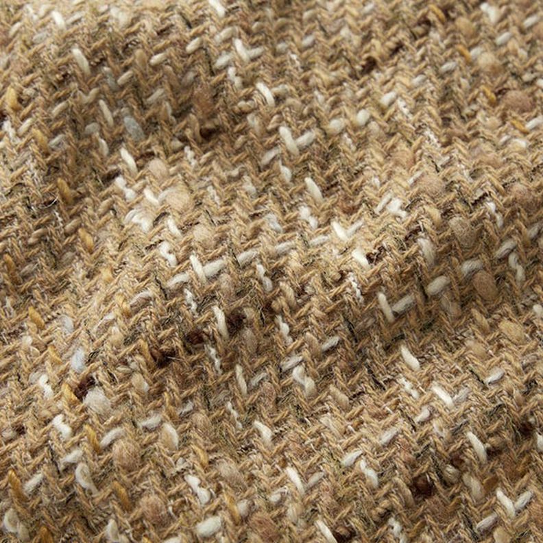 Tessuto per cappotti misto lana vergine melange – beige scuro,  image number 2