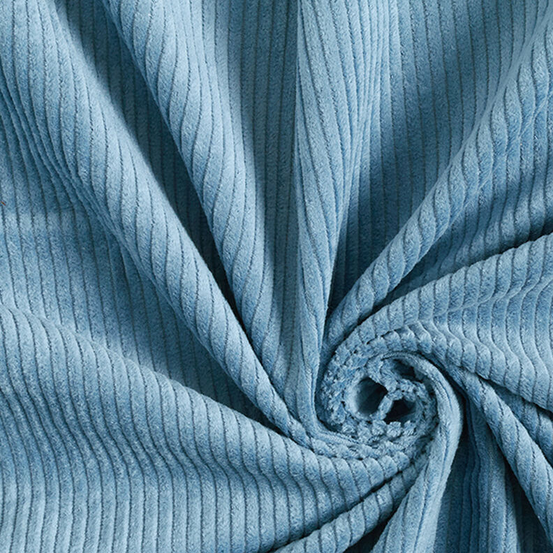 velluto a coste larghe prelavato tinta unita – blu colomba,  image number 1